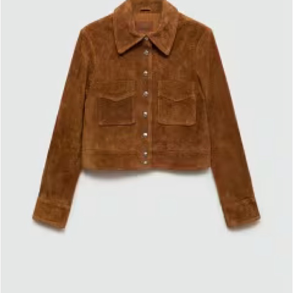 Mango Jackets & Blazers - Mango NWT Brown Suede Leather Jacket